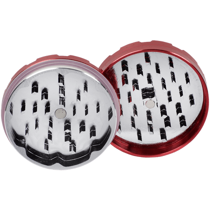 Tobacco Grinder 2.5" Red Two Piece
