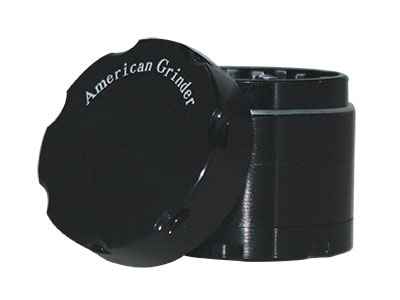 Tobacco Grinder 1.5" Black Four Piece