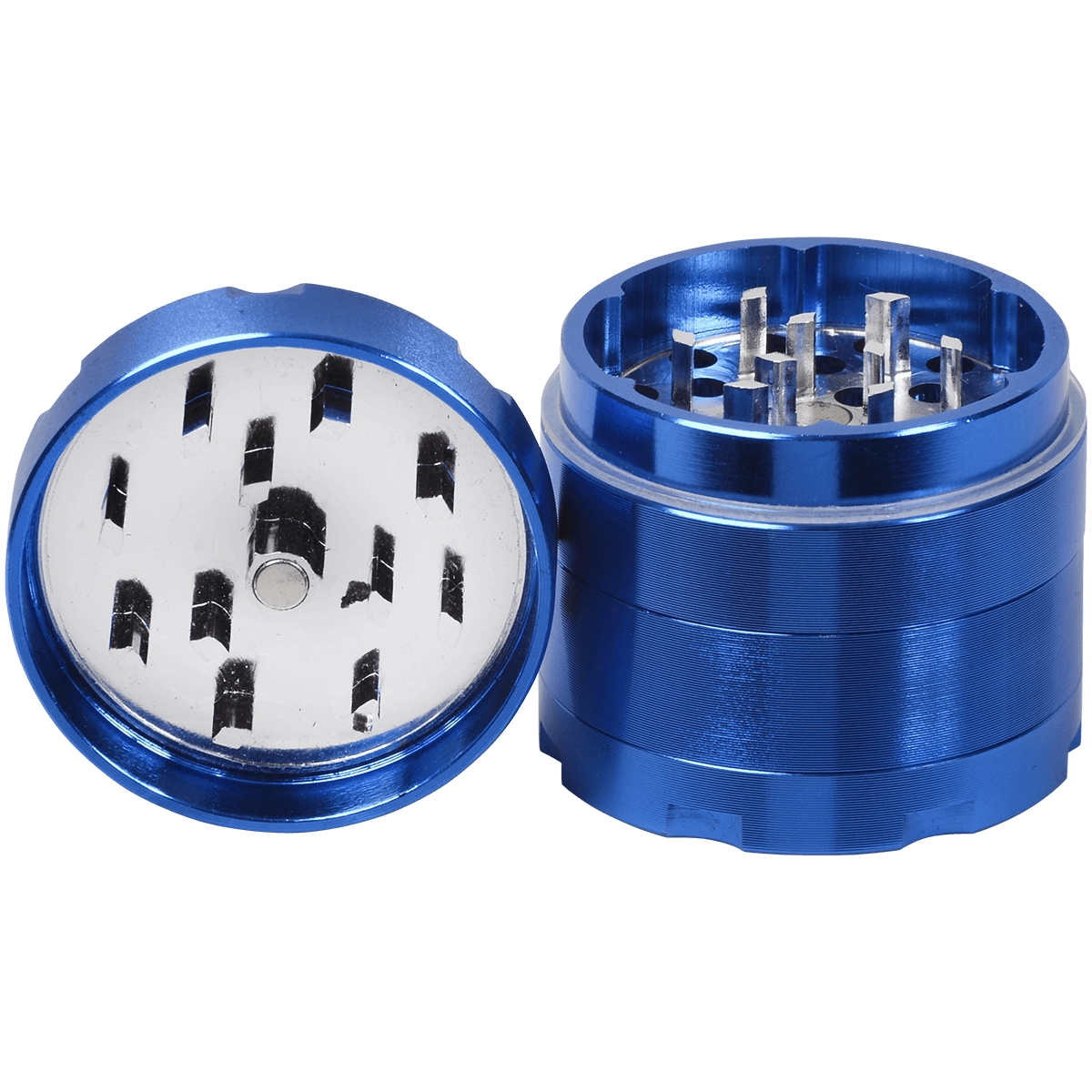 Tobacco Grinder 1.5" Blue Four Piece