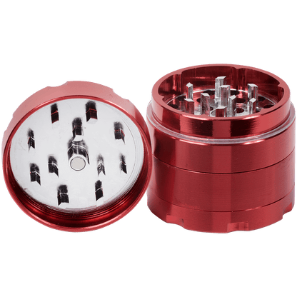 Tobacco Grinder 1.5" Red Four Piece