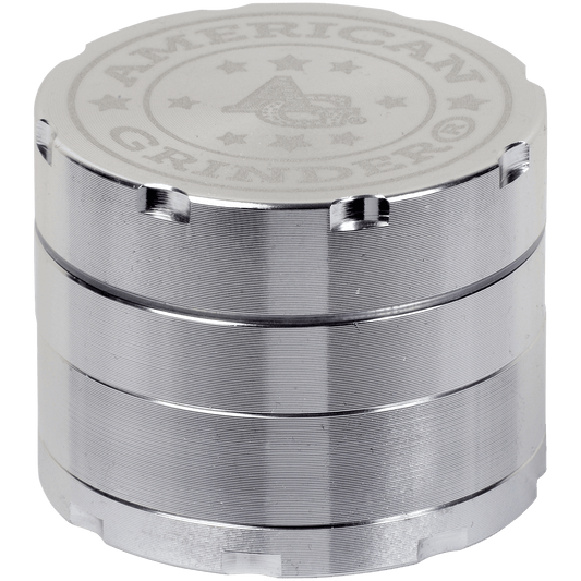 Tobacco Grinder 2.0" Silver Four Piece