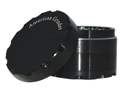 Tobacco Grinder 2.5" Black Four Piece