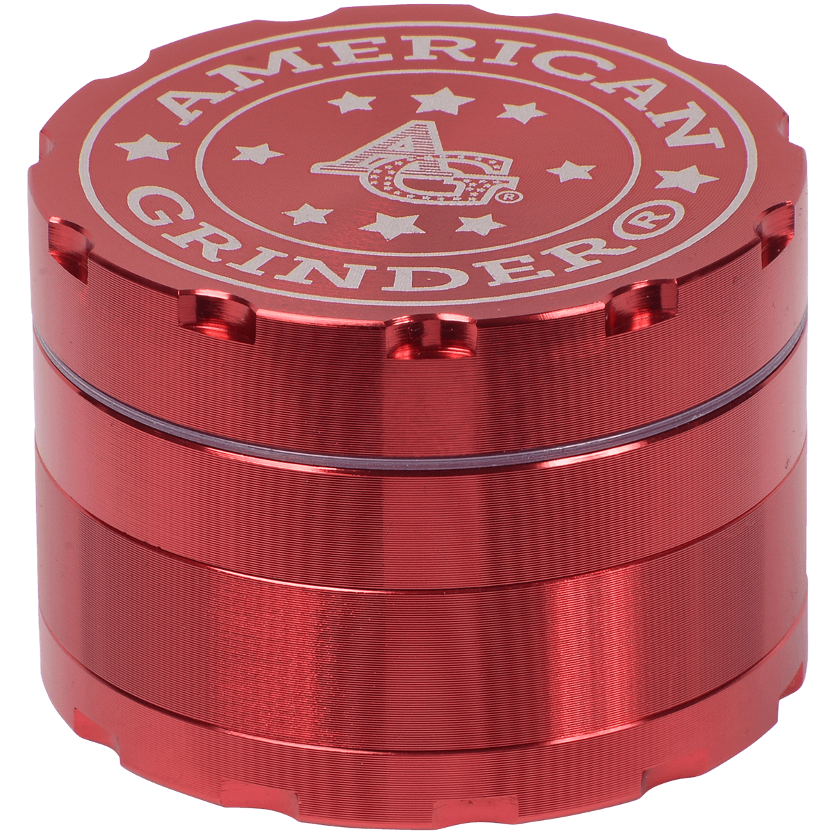 Tobacco Grinder 2.5" Red Four Piece
