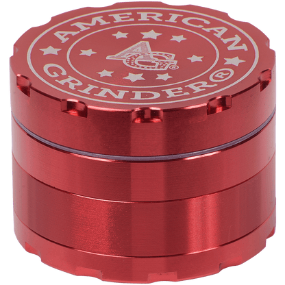 Tobacco Grinder 2.5" Red Four Piece
