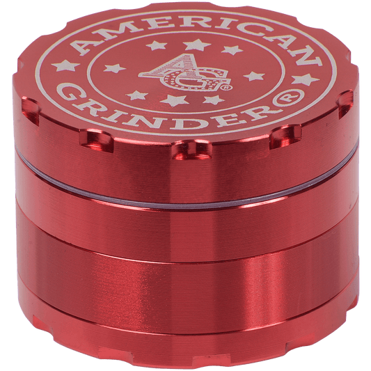 Tobacco Grinder 2.5" Red Four Piece