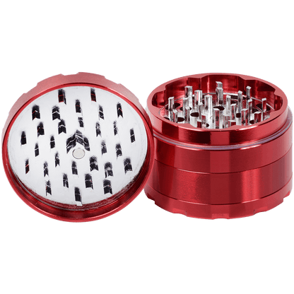 Tobacco Grinder 2.5" Red Four Piece