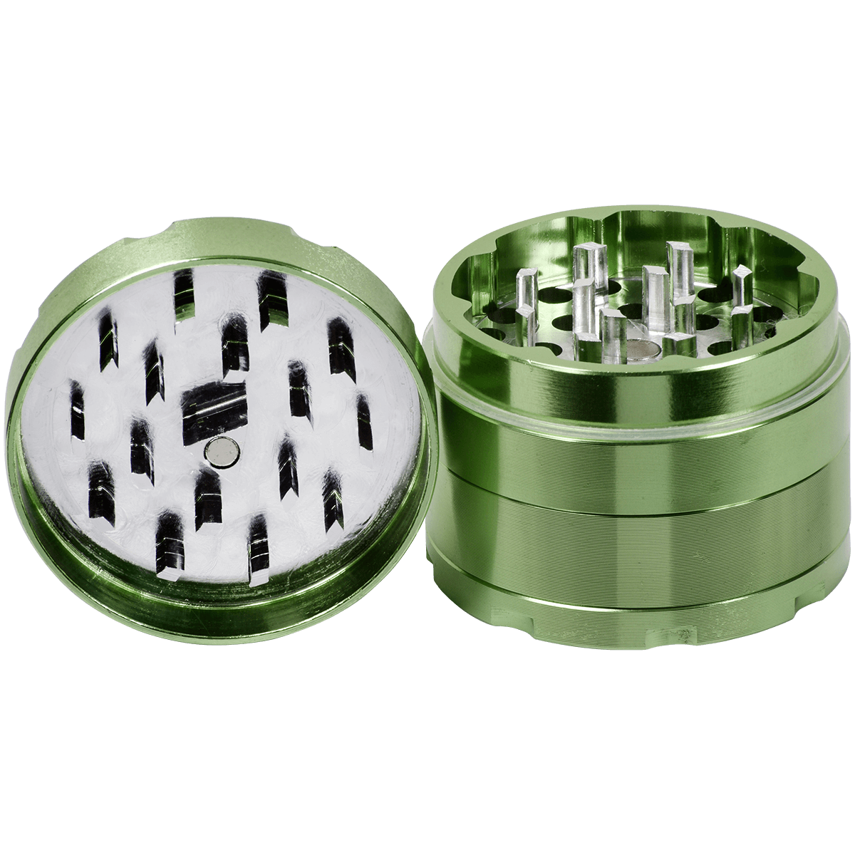 Tobacco Grinder 2.0" Green Four Piece