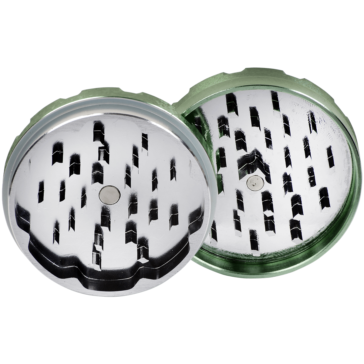 Tobacco Grinder 2.5" Green Two Piece
