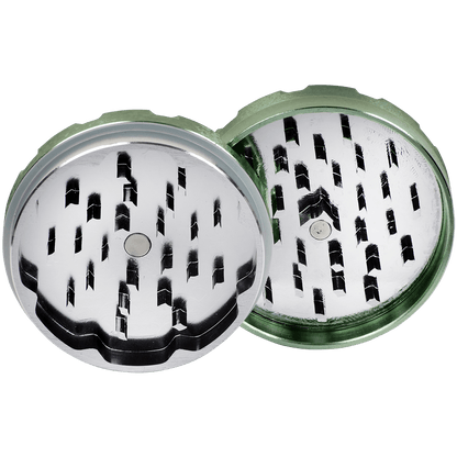 Tobacco Grinder 2.5" Green Two Piece