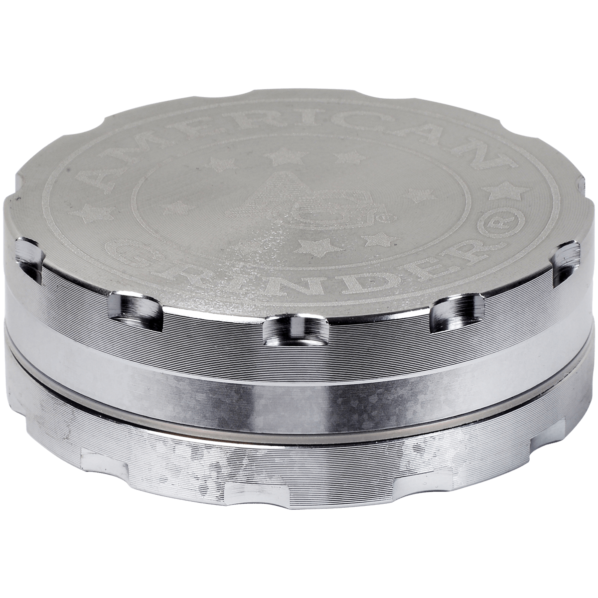 Tobacco Grinder 2.5" Gunmetal Two Piece