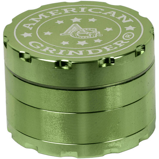 Tobacco Grinder 2.5" Green Four Piece