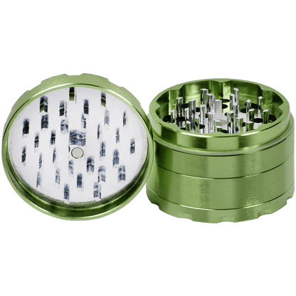 Tobacco Grinder 2.5" Green Four Piece