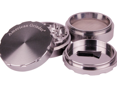 Tobacco Grinder 2.5" Gunmetal Four Piece