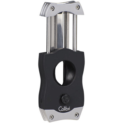 Colibri Combo Gift Pack Matte Black Chrome Slide Lighter And Brushed Chrome V-Cut Cutter