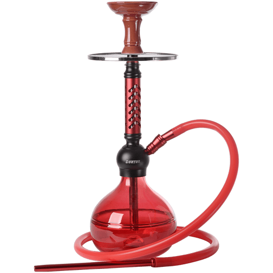 Hookah Pipe Deezer Hydro Red 1 Hose (2 Hose Capacity) 17" In A Box