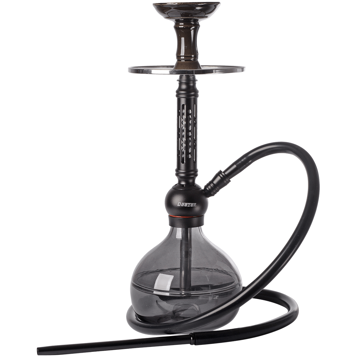 Hookah Pipe Deezer Bedro Black 1 Hose (2 Hose Capacity) 17" In A Box