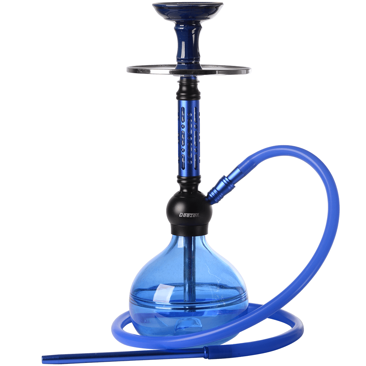 Hookah Pipe Deezer Bedro Blue 1 Hose (2 Hose Capacity) 17" In A Box