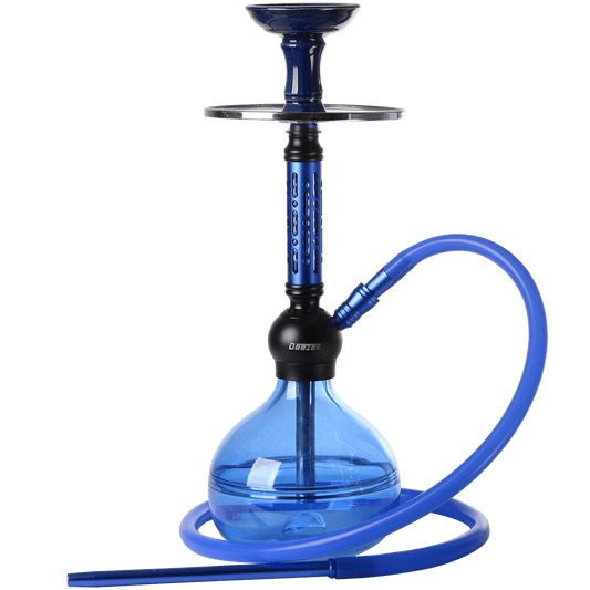 Hookah Pipe Deezer Bedro Blue 1 Hose (2 Hose Capacity) 17" In A Box