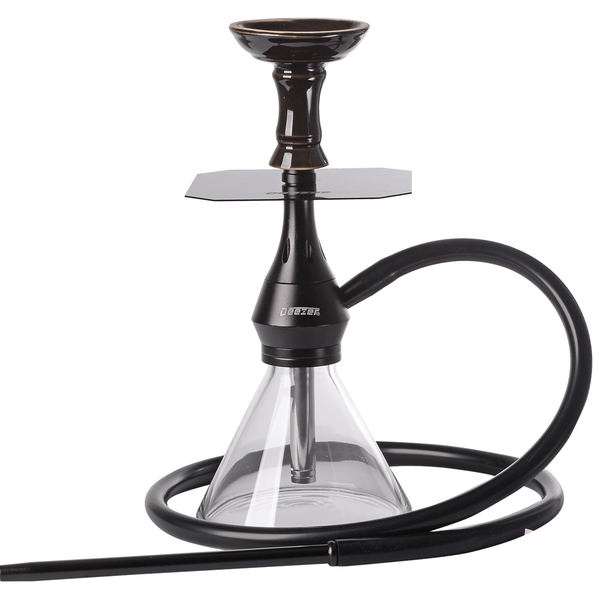 Hookah Pipes Deezer Trigger Black 1 Hose (2 Hose Capacity) 13" In A Box