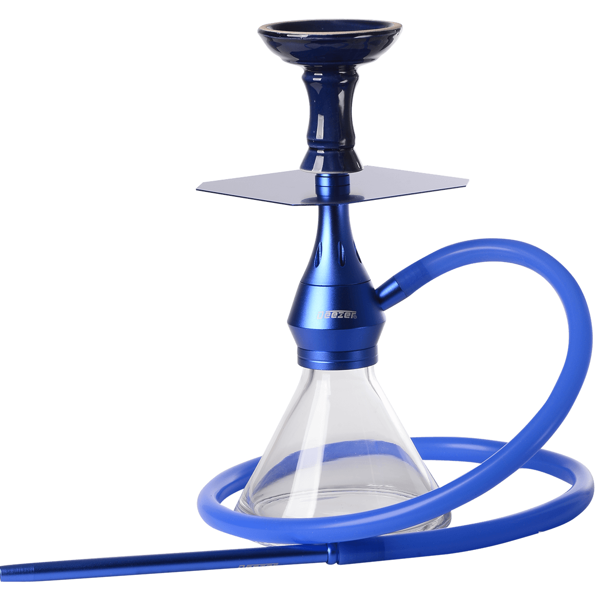 Hookah Pipes Deezer Trigger Blue 1 Hose (2 Hose Capacity) 13" In A Box