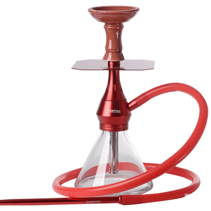 Hookah Pipes Deezer Trigger Red 1 Hose (2 Hose Capacity) 13" In A Box