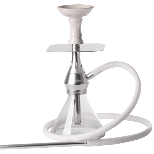 Hookah Pipes Deezer Trigger Silver 1 Hose (2 Hose Capacity) 13" In A Box