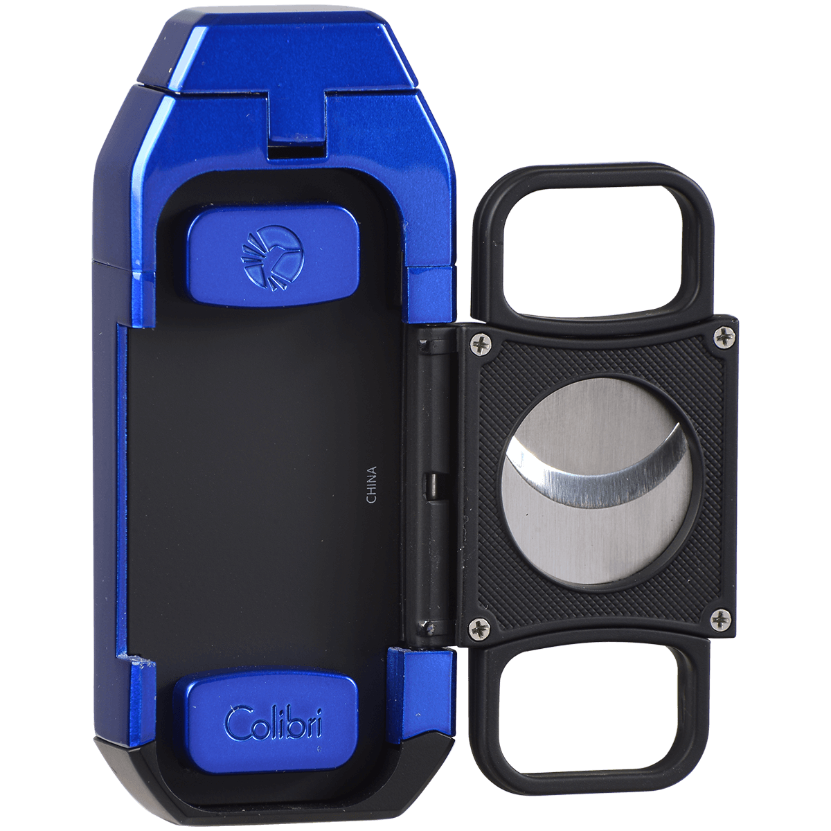 Lighter Colibri Boss Triple Flame With Cutter Blue & Black