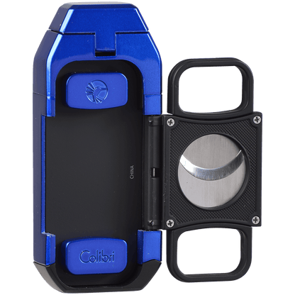 Lighter Colibri Boss Triple Flame With Cutter Blue & Black