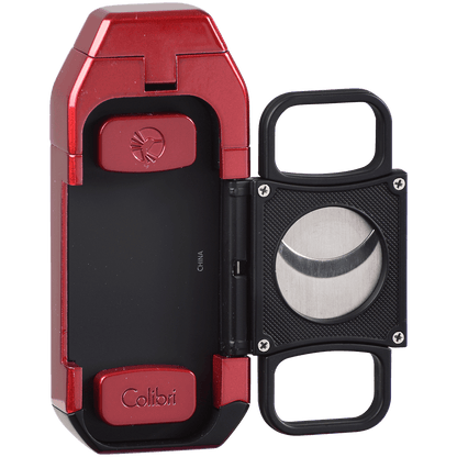 Lighter Colibri Boss Triple Flame With Cutter Red & Black