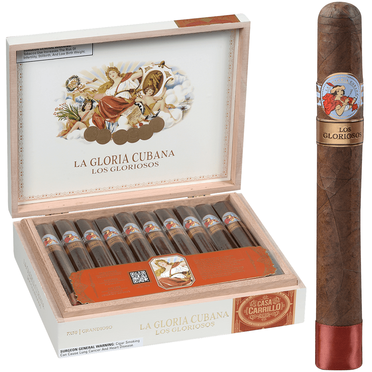 La Gloria Cubana Los Gloriosos Grandioso 20 Ct. Box 7.00X58