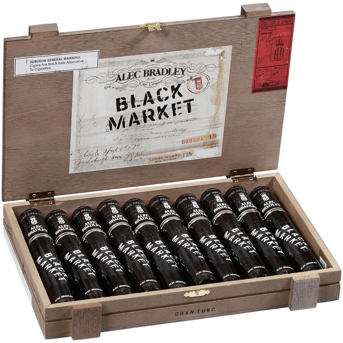 Alec Bradley Black Market Tubes Toro 10 Ct. Box 6.5X52