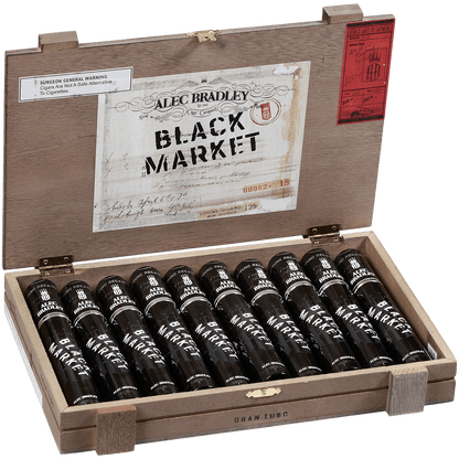 Alec Bradley Black Market Tubes Toro 10 Ct. Box 6.5X52