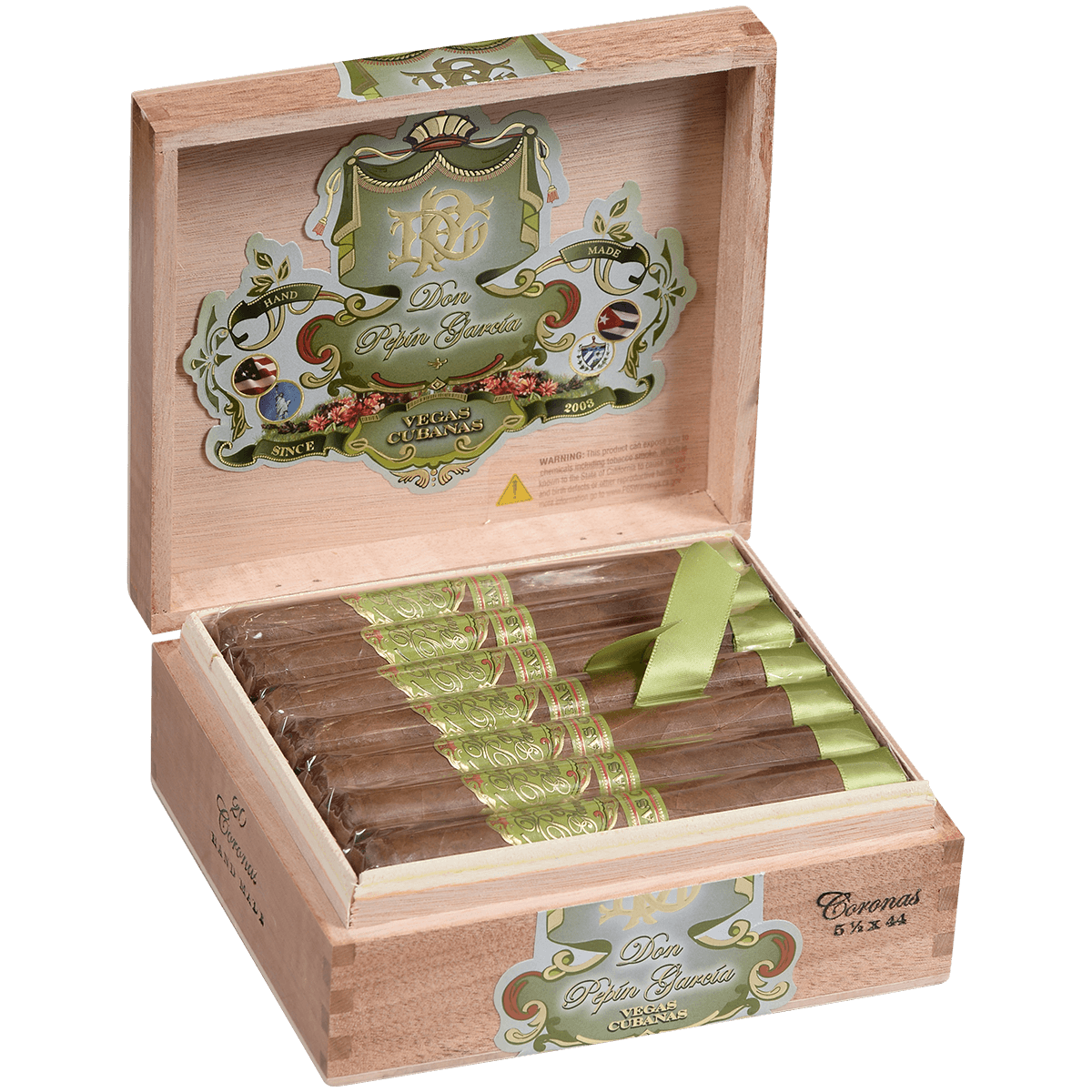 Don Pepin Garcia Green Vegas Cubanas Coronas 20Ct. Box 5 1/2 X 44