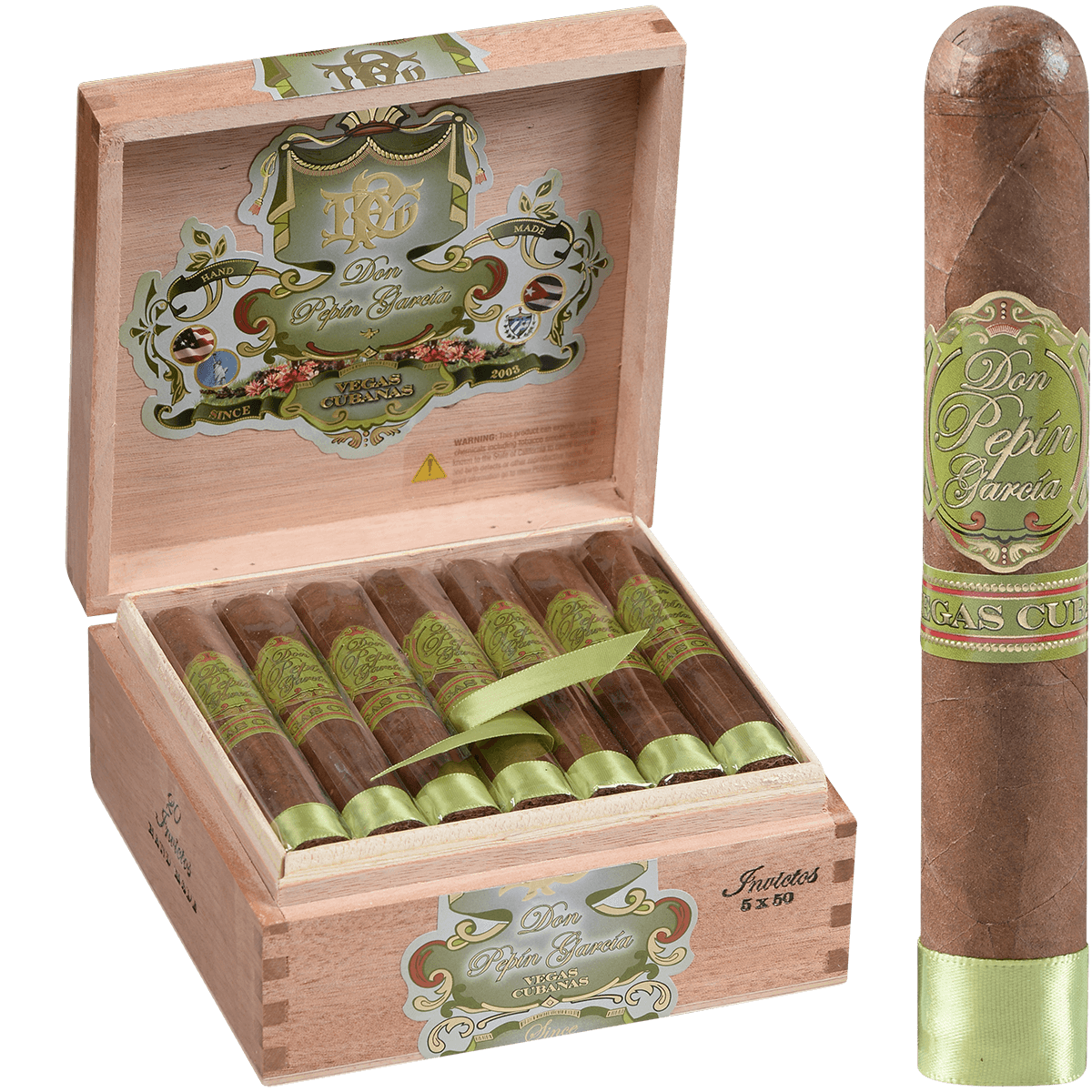 Don Pepin Green Vegas Cubanas Invictos 20Ct. Box 5X50