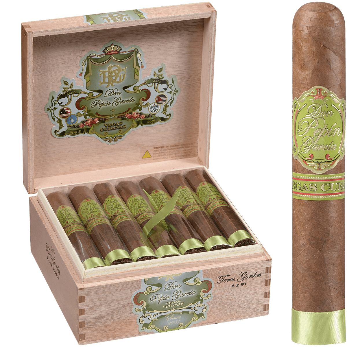 Don Pepin Garcia Green Vegas Cubanas Toro Gordo 20Ct. 6X60