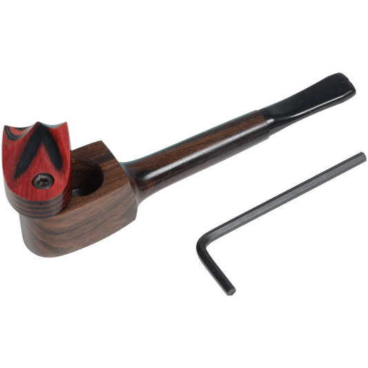 Pipes The Mill Asst. Exotic Wood Pipe With Diamond Wood Cap 4"