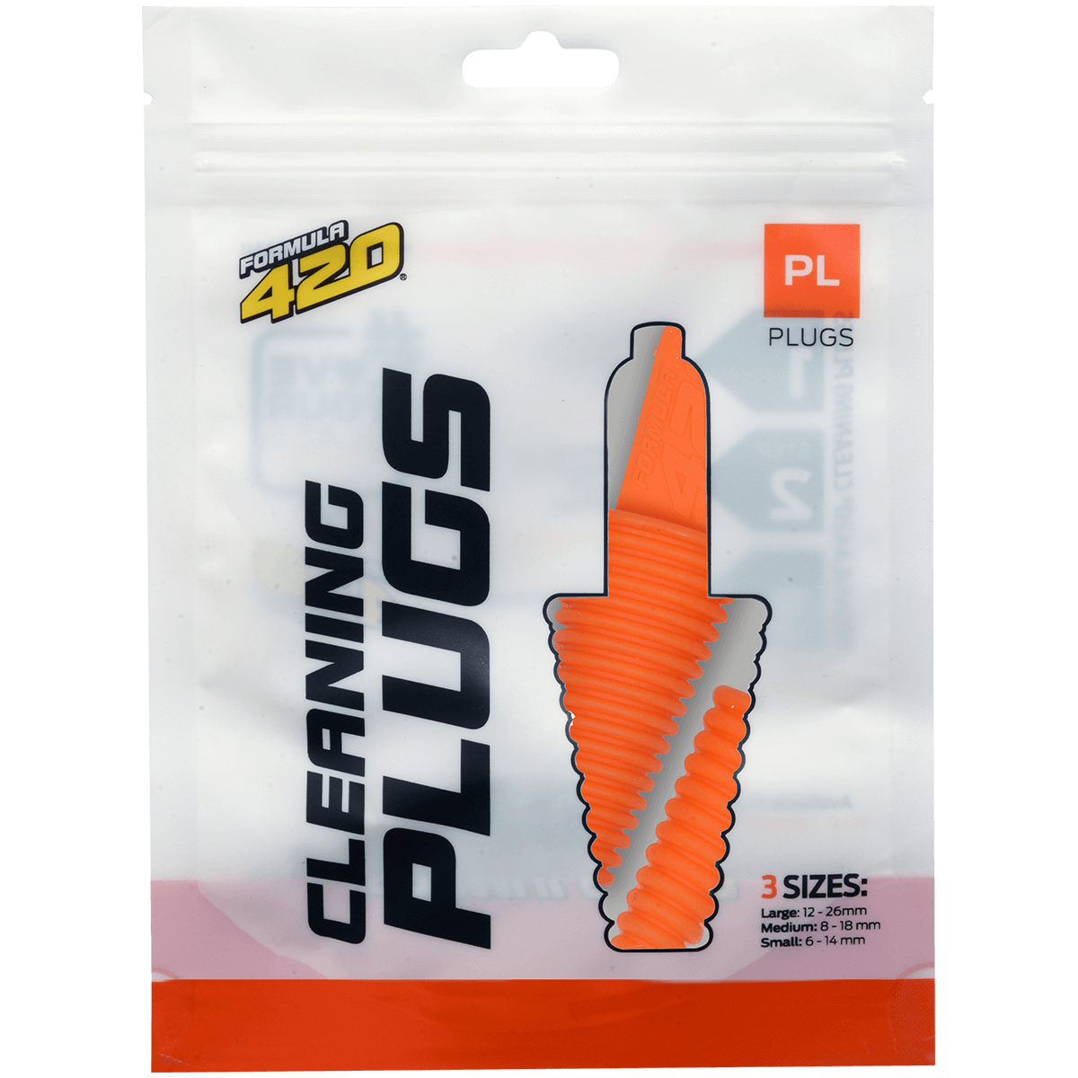 Cleaning Plugs Formula 420 Orange (Large Medium Small)