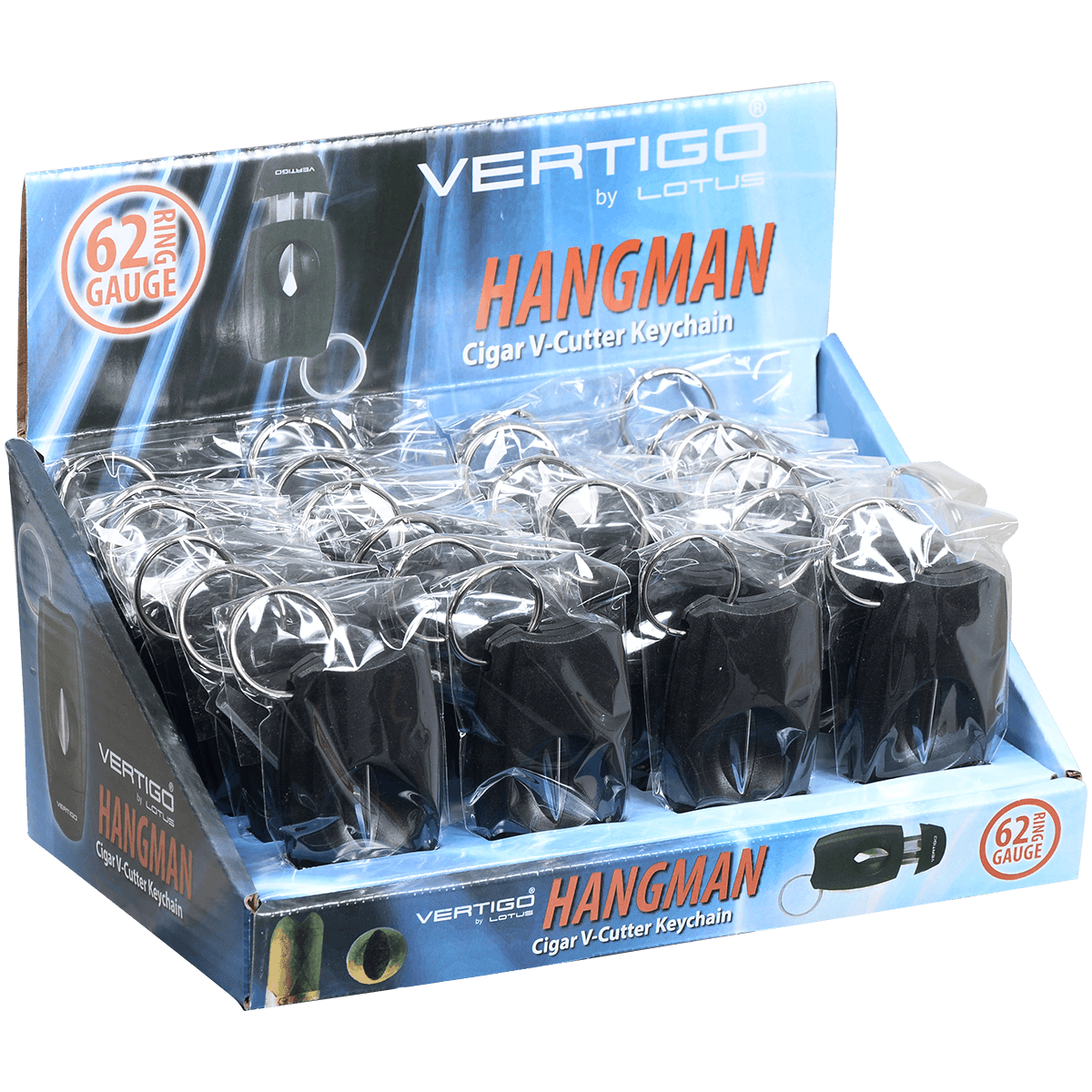 Vertigo Cigar Cutter Hangman 62 Ring Gauge 24 Ct. Display