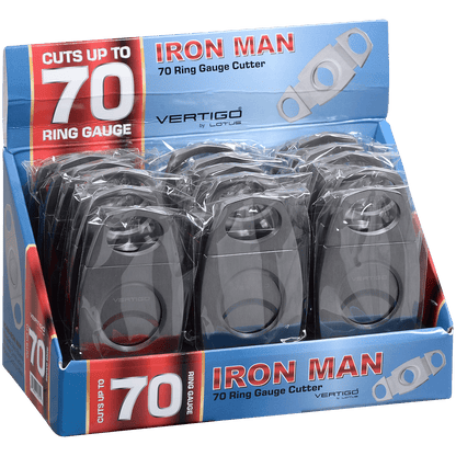 Vertigo Cigar Cutter Iron Man 70 Ring Gauge 18 Ct. Display
