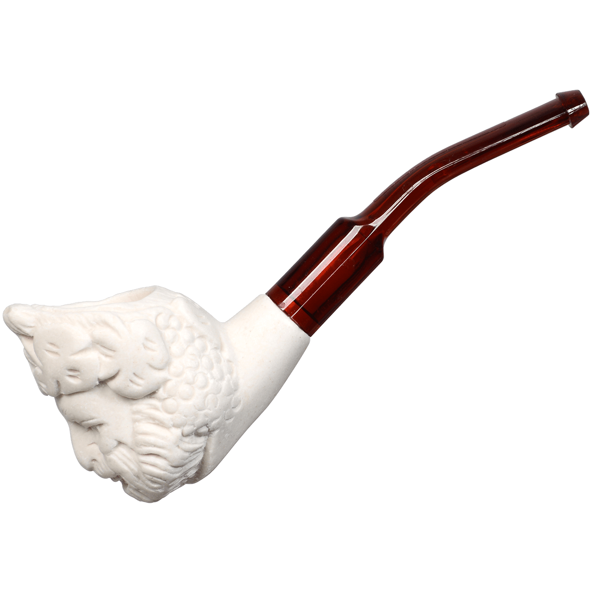 Pipes Mini Meerschaum Bacchus Design In Bubble Bag