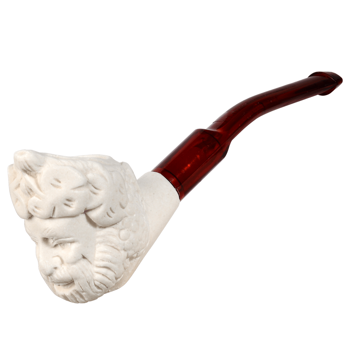 Pipes Mini Meerschaum Bacchus Design In Bubble Bag