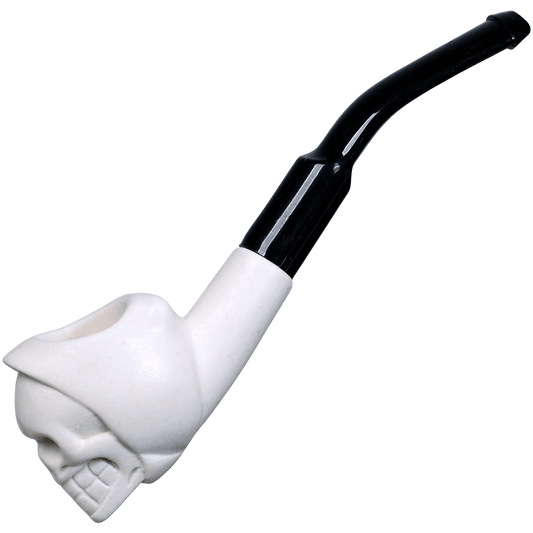 Pipes Mini Meerschaum Grim Reaper Design In Bubble Bag