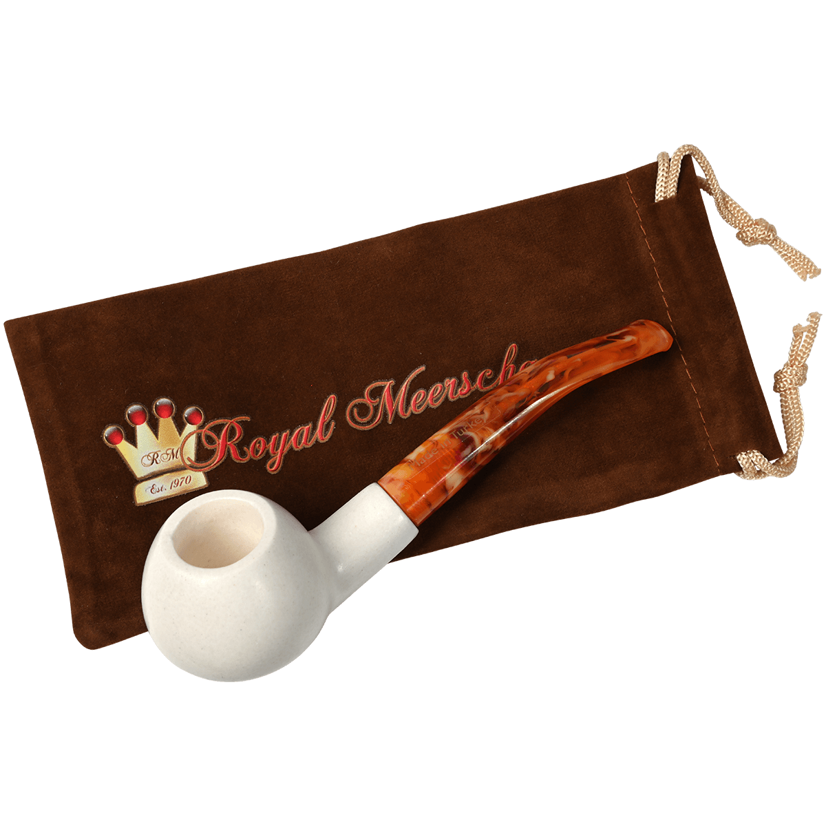 Royal Meerschaum Pipes Regular Apple Smooth Bent