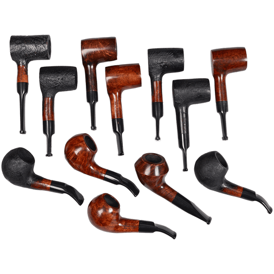 Pipes Premium Italian Briar Assortment 12 Ct. Box