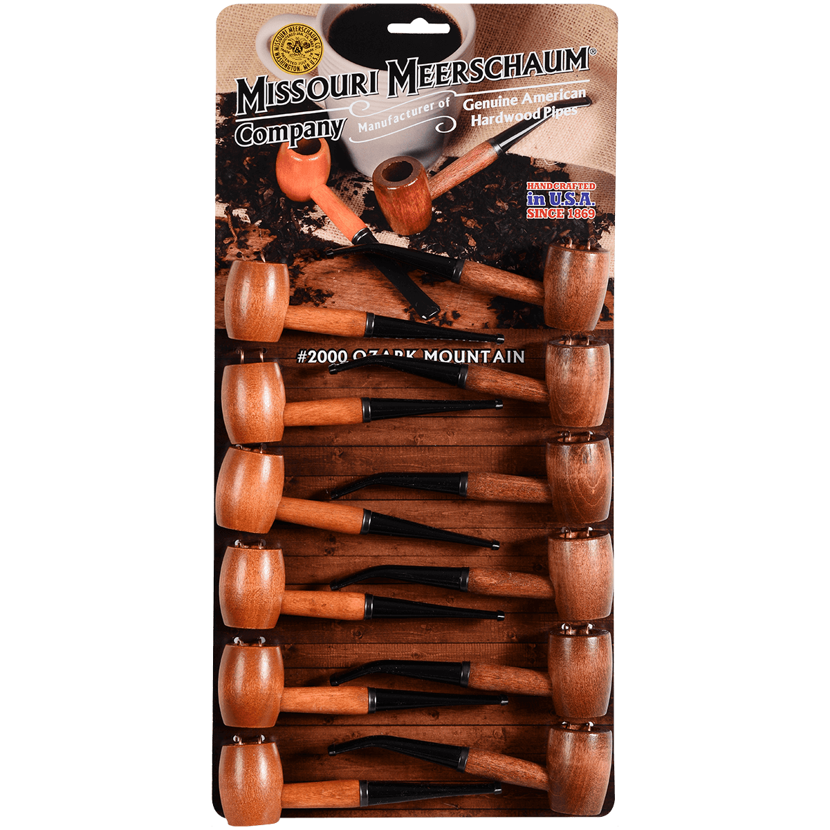 Pipes Miss. Meerschaum Wood 2000 Ozark Mountain 12 Ct. Card