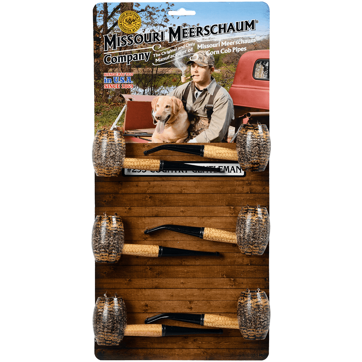 Pipes Miss. Meerschaum Corn Cob 295 Country Gentlemen 6 Ct. Card