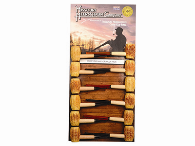 Pipes Miss. Meerschaum Corn Cob Tom Sawyer Huck Finn 12 Ct. Card
