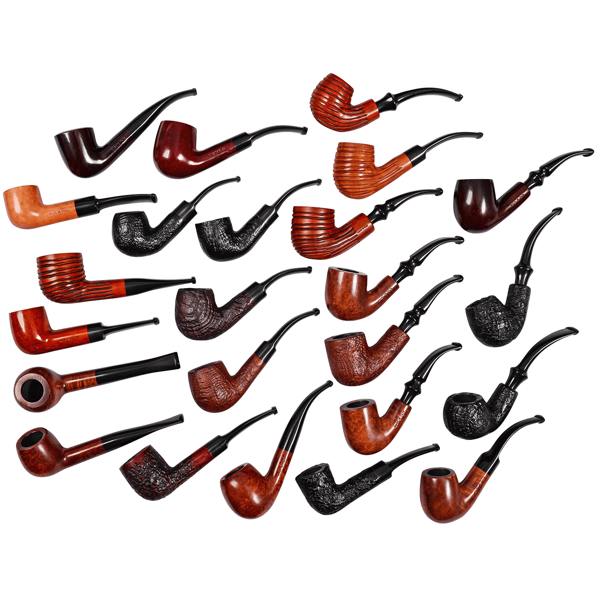 Pipes H.I.S Italian Assortment Bent & Straight 5" - 6" 24 Ct.