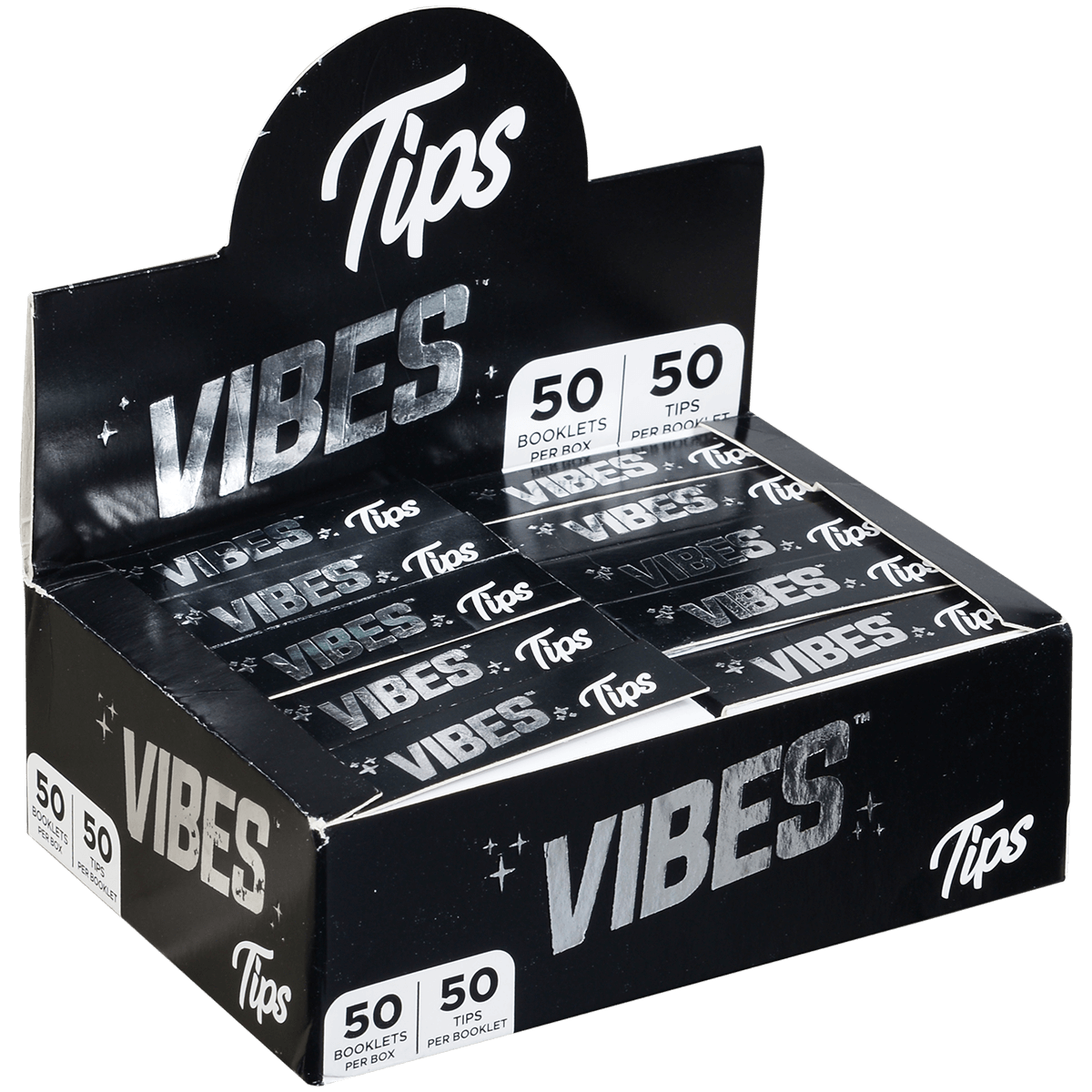 **VIBES TIPS 1 1/4 0BOXES PER DISPLAY 50 TIPS PER BOX