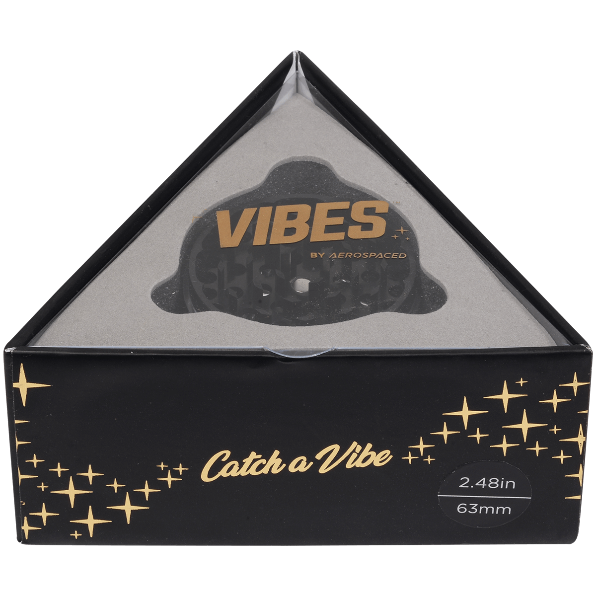 Vibes X Aerospaced - Aluminum 4Pc Grinder - 2.5" (63Mm) - Black